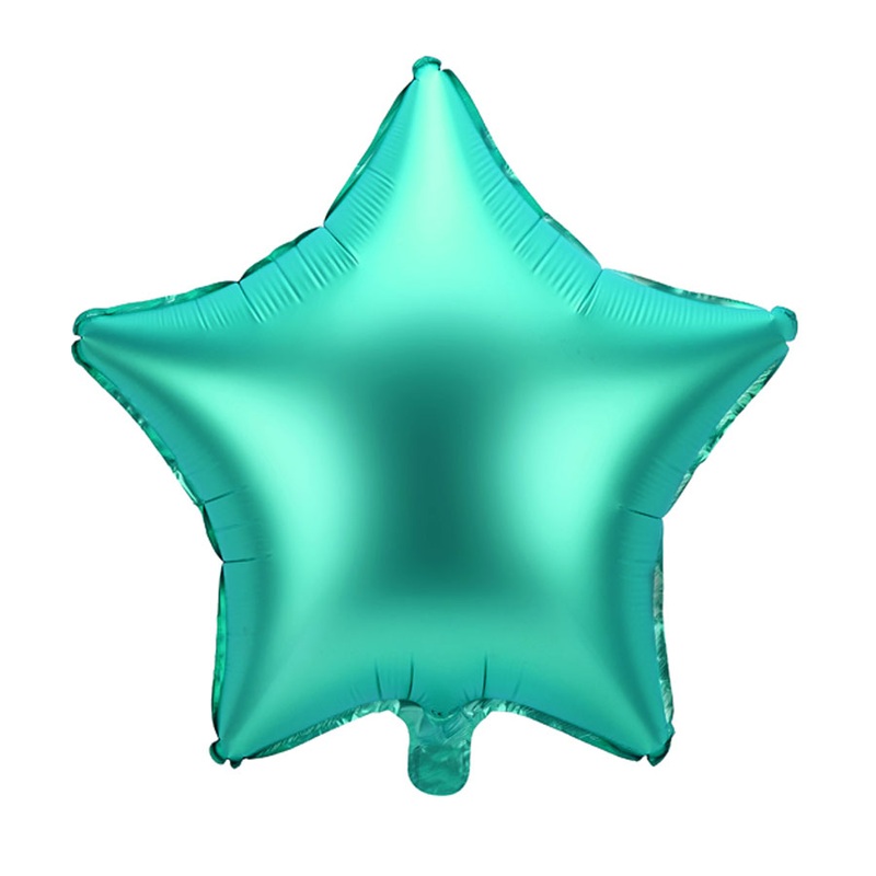 Foil balloon green Star matt 48cm