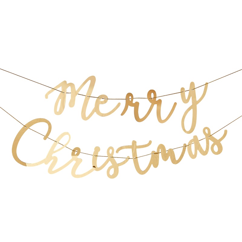 Golden Holy Christmas garland 1.5m