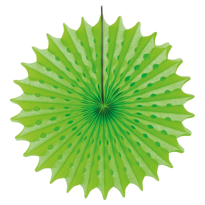 Honeycomb fan apple green 45cm