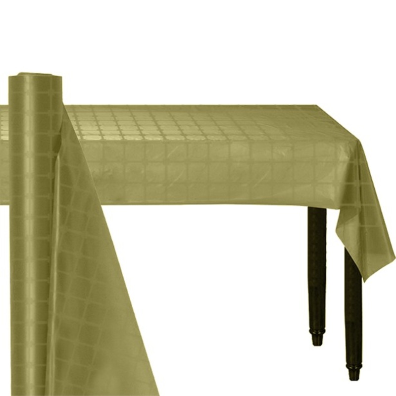 Moss green paper tablecloth on a roll 8m