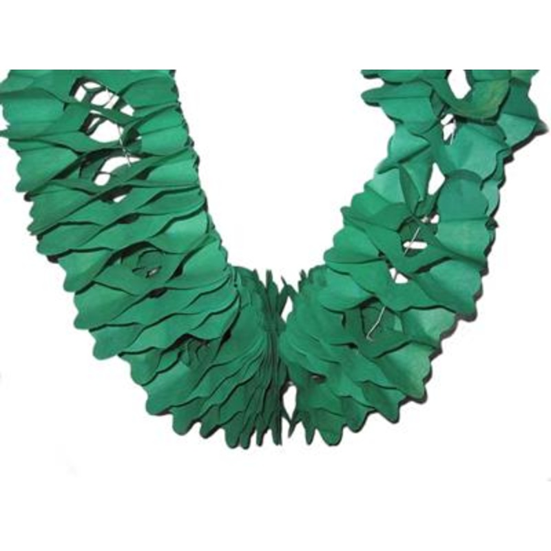 Paper garland dark green