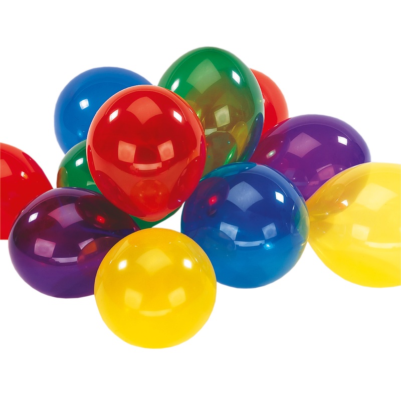 Set of 10 colorful crystal balloons