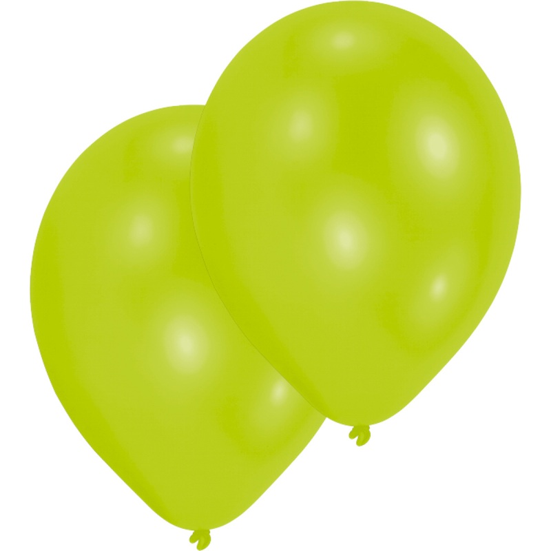 Set of 10 lime green balloons 27.5cm