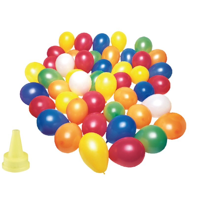 Set of 25 water bombs colored with filling aid
