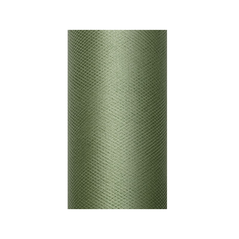 Tulle fabric Luna olive green 9m x 50cm