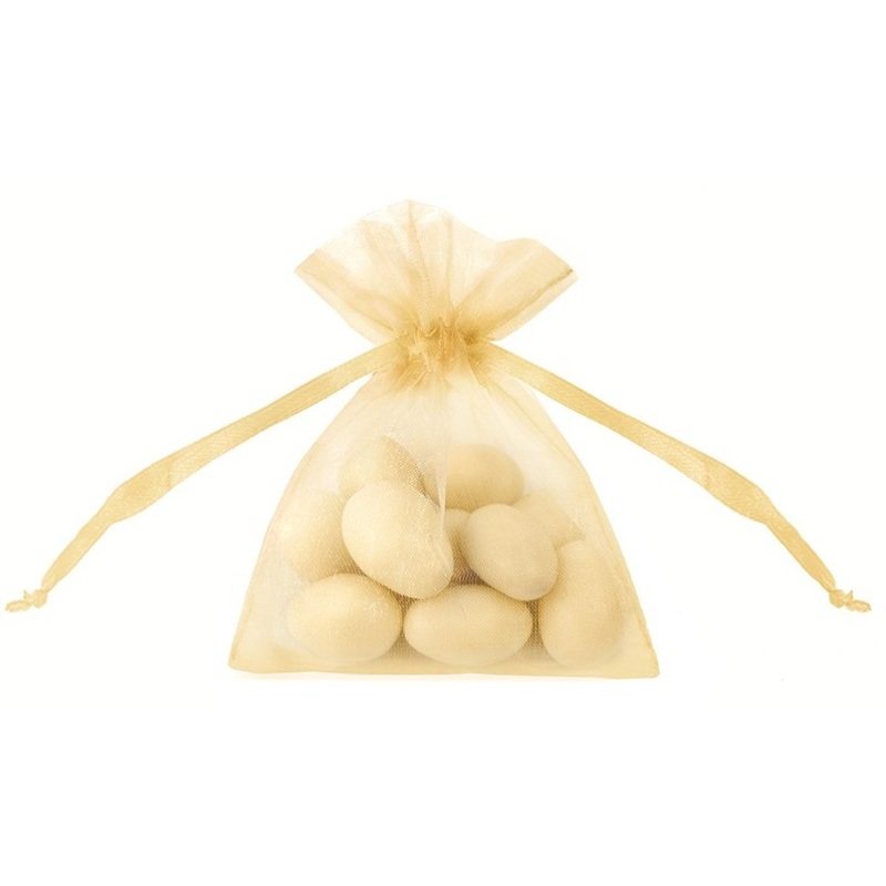 10 organza bags gold 10cm