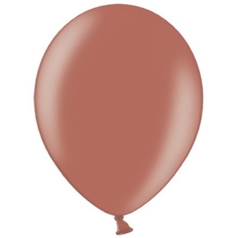 10 party star metallic balloons rose gold 30cm