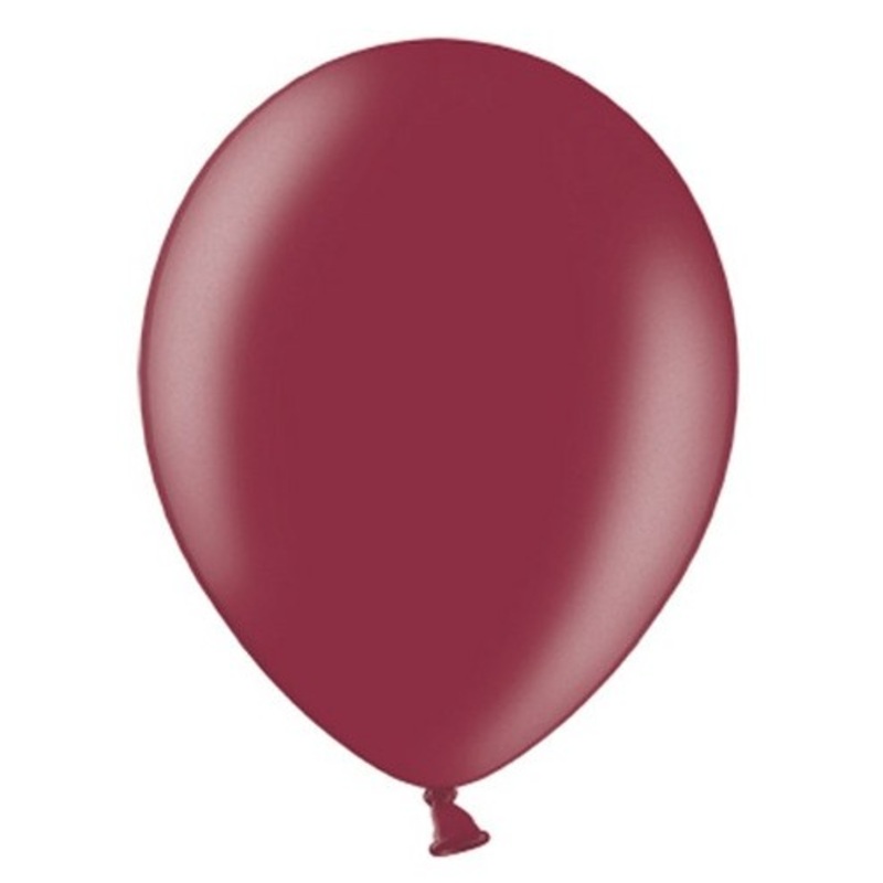 100 Celebration metallic balloons red-brown 29cm