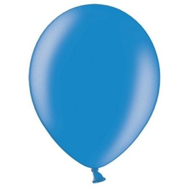 100 Celebration metallic balloons royal blue 25cm