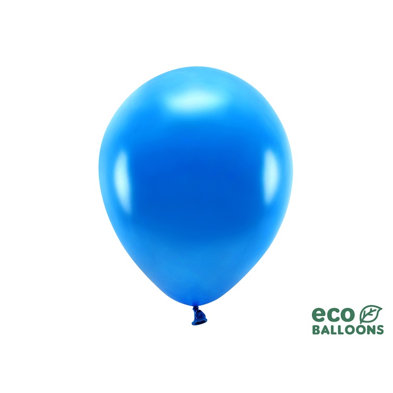 100 eco metallic balloons royal blue 30cm