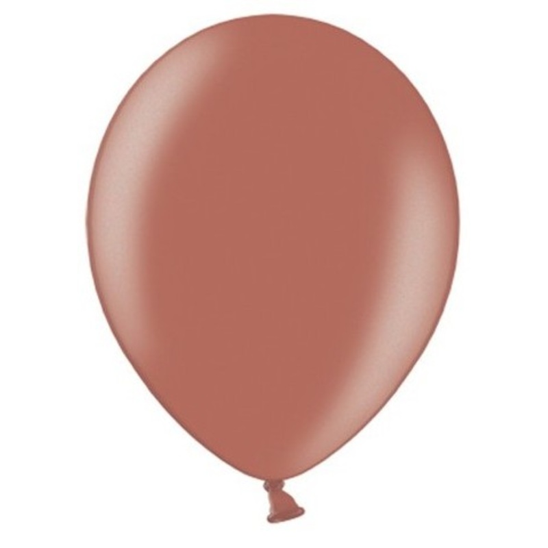 100 party star metallic balloons rose gold 27cm