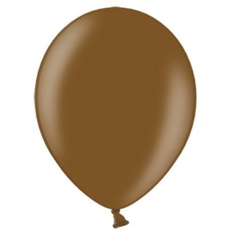 100 Partystar metallic balloons brown 23cm