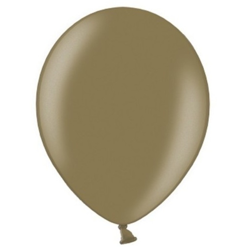 100 Partystar metallic balloons cappuccino 30cm