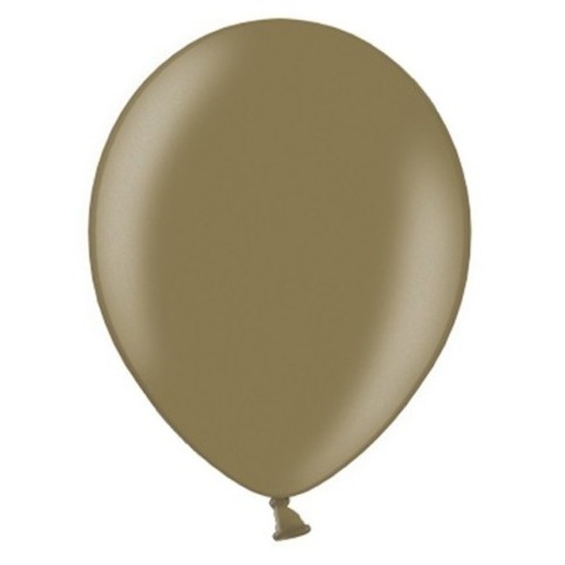 100 Partystar metallic balloons caramel 27cm