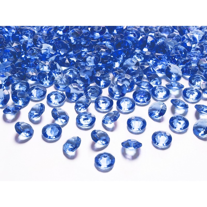 100 scattered diamonds royal blue 1.2cm
