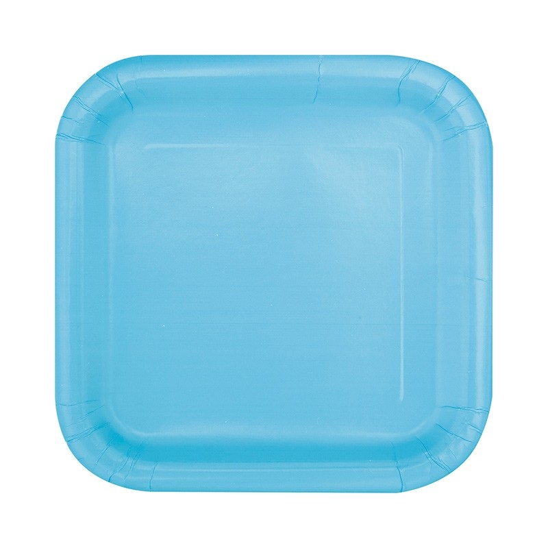 16 paper plates Vera light blue 18cm