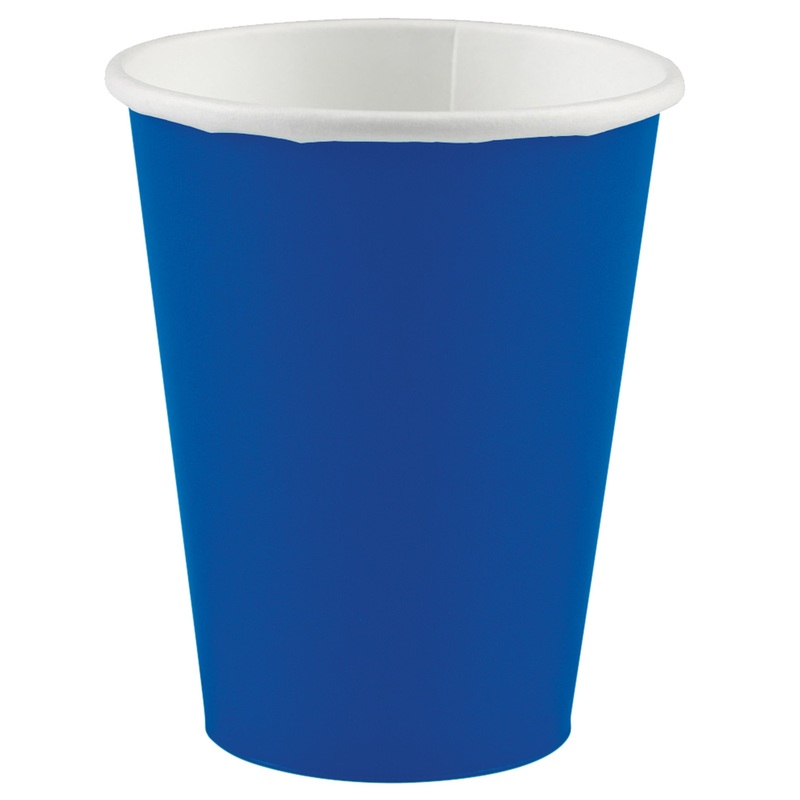 20 Paper Cups Amalia Royal Blue 266ml