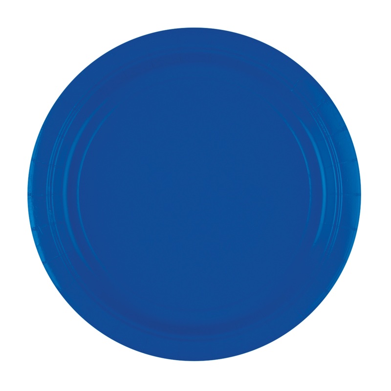 20 paper plates Amalia royal blue 23cm