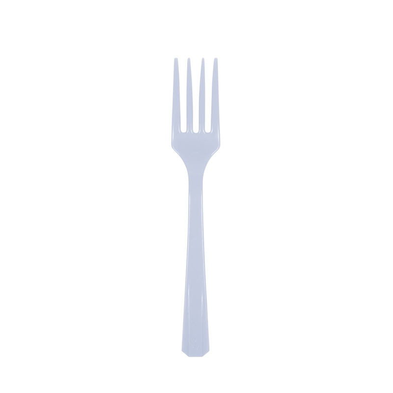 20 party buffet plastic forks pastel blue 16cm