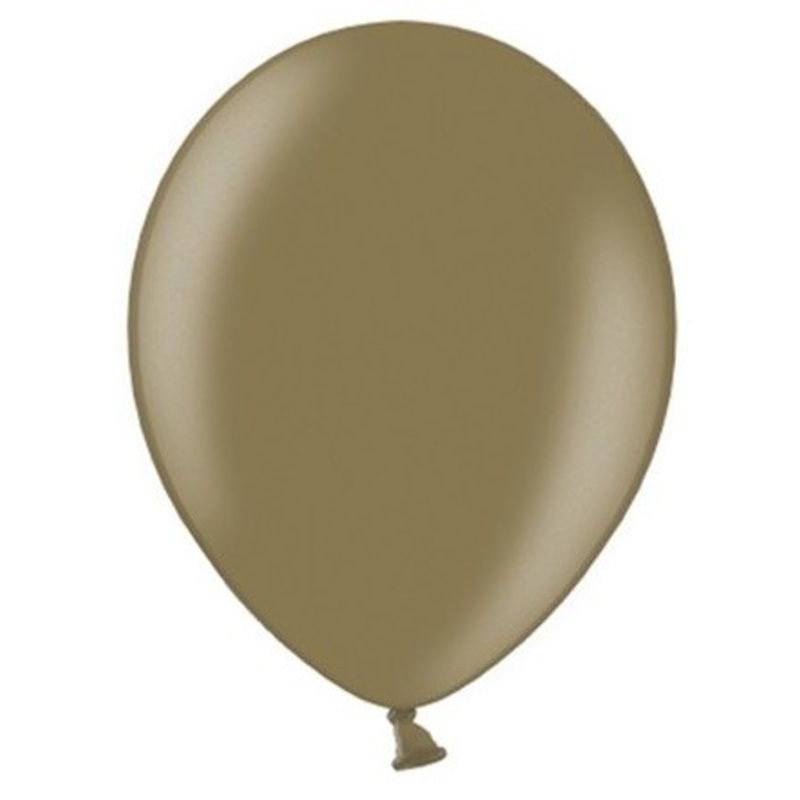 20 party star metallic balloons caramel 23cm