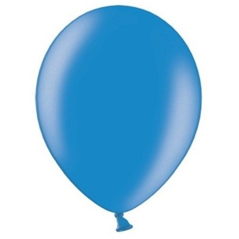 20 Partystar metallic balloons royal blue 23cm