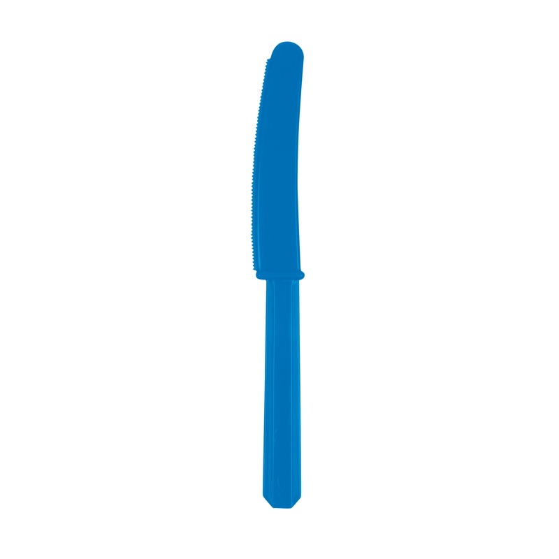 20 plastic knives Amalia, royal blue