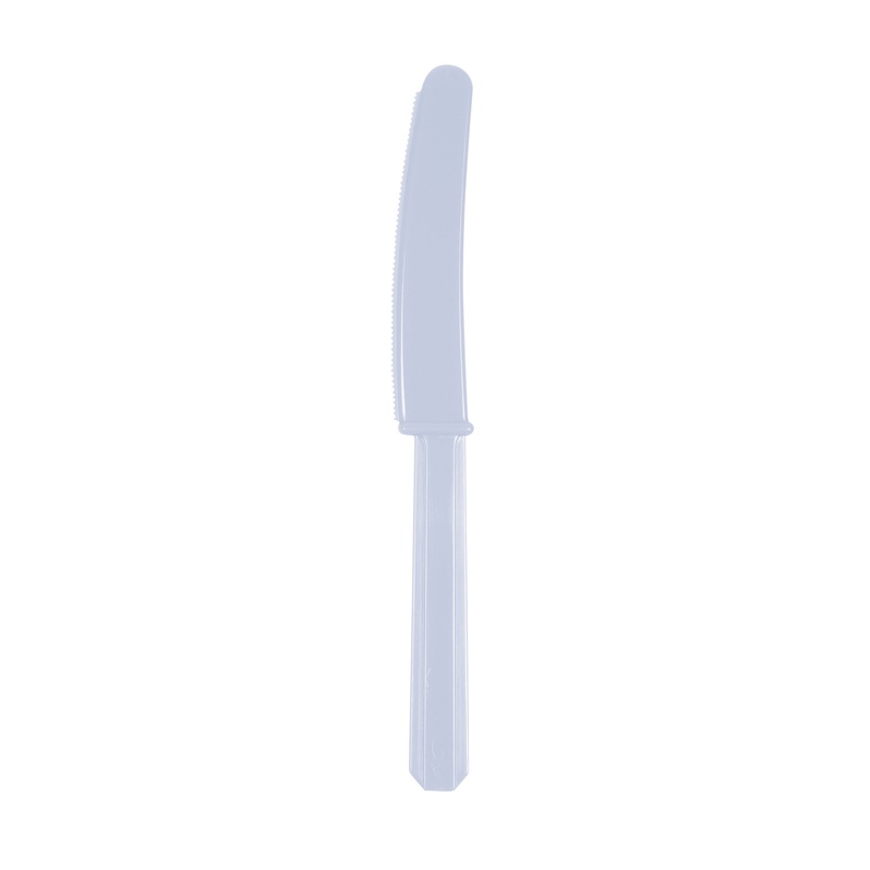 20 plastic knives pastel blue