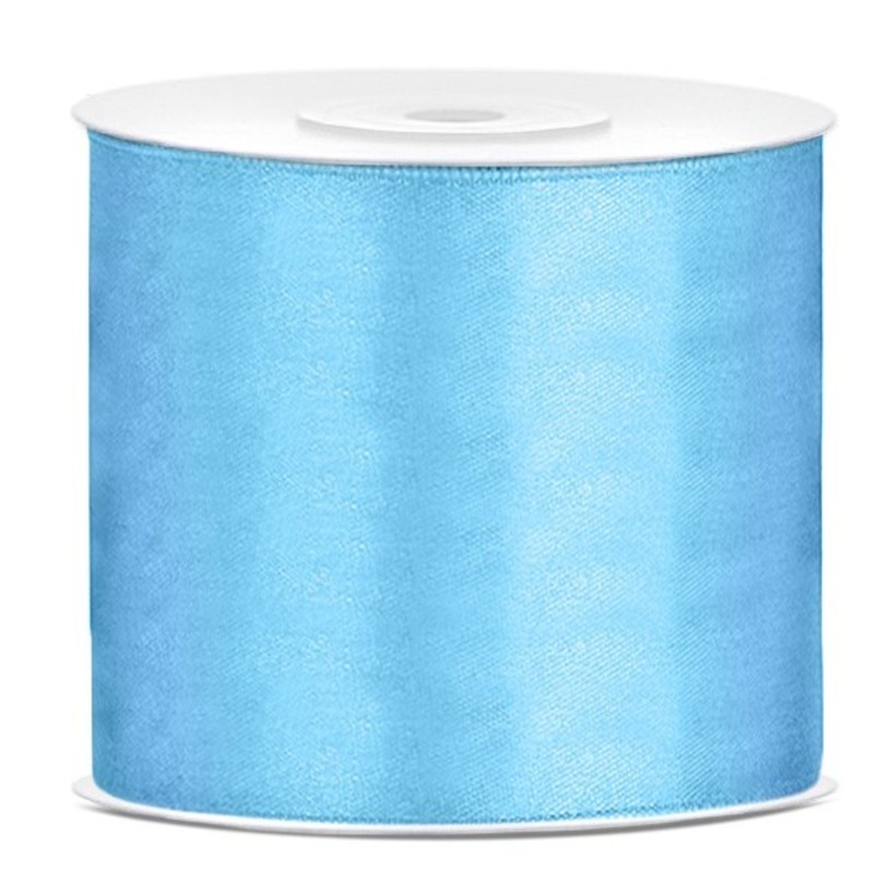 25m gift ribbon in blue satin