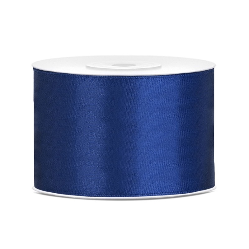 25m satin ribbon, navy blue 5cm wide