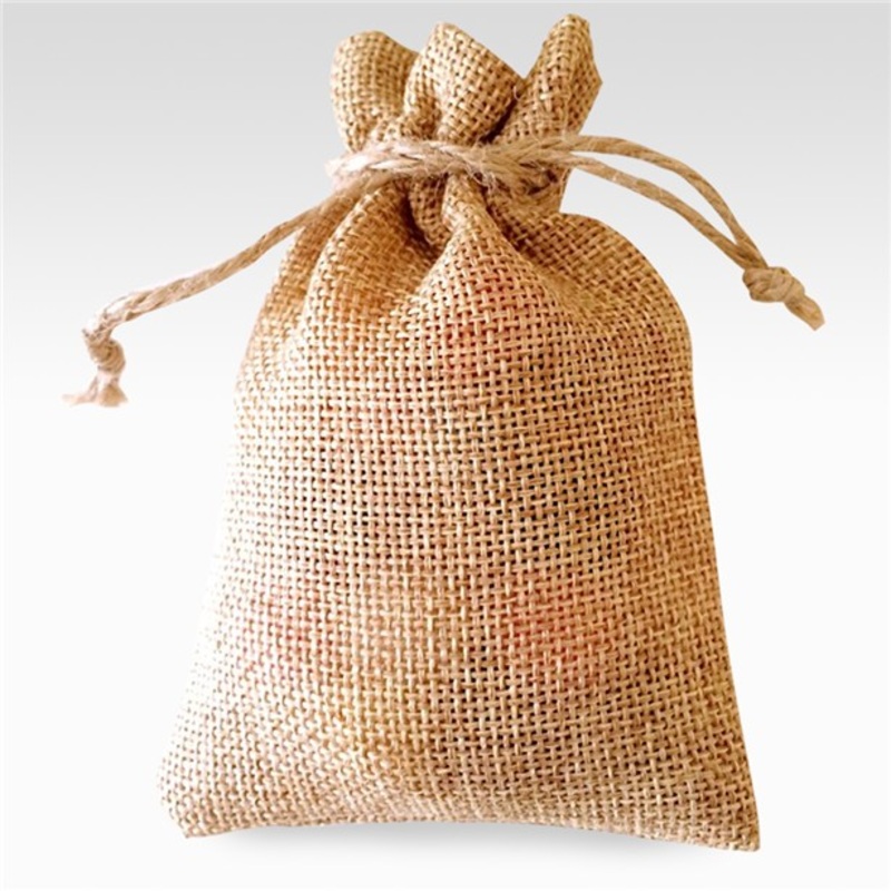 5 mini jute bags 17 x 12cm