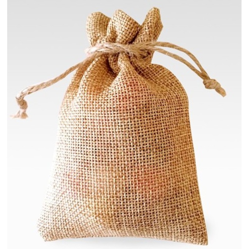 5 small jute sacks 10 x 7cm