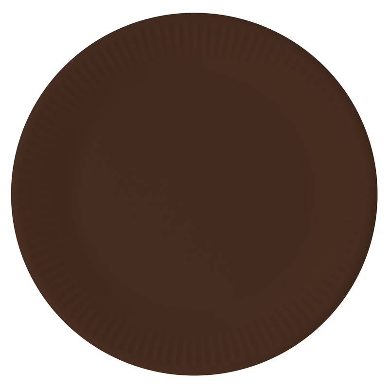 8 FSC paper plates Paganini brown 23cm