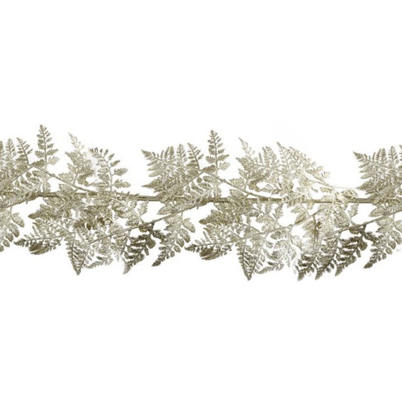 Glittering fern garland gold 1.8m