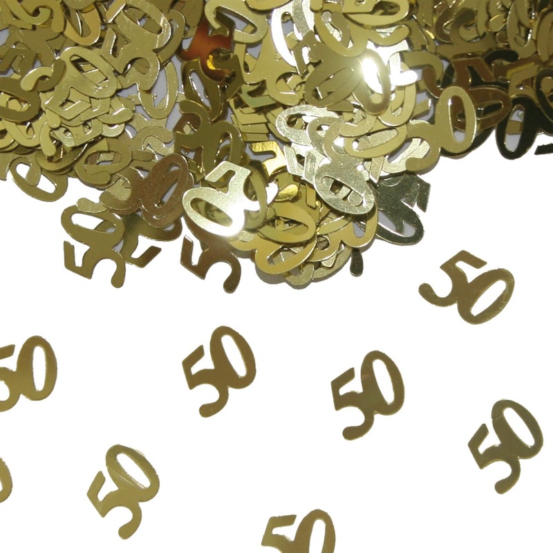 Golden 50 sprinkle decoration