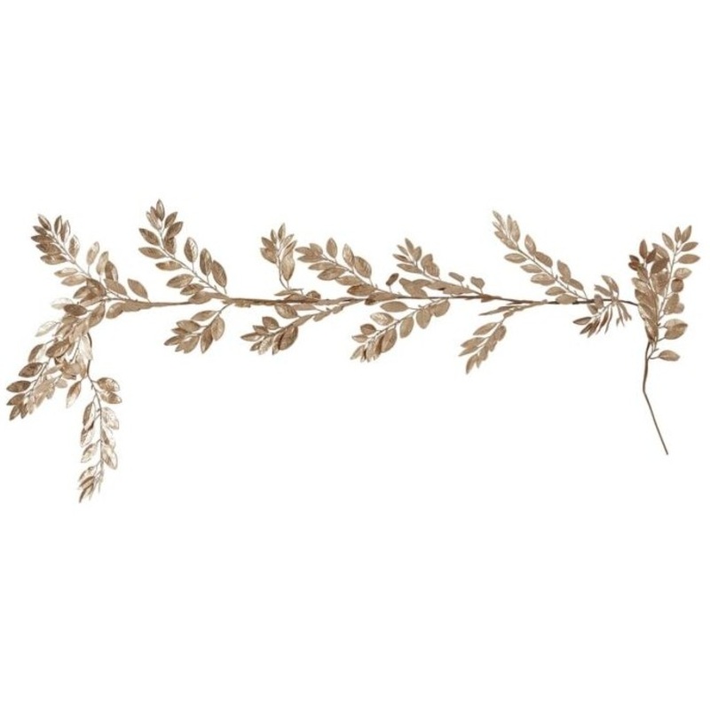 Golden Christmas leaf garland 1.75m