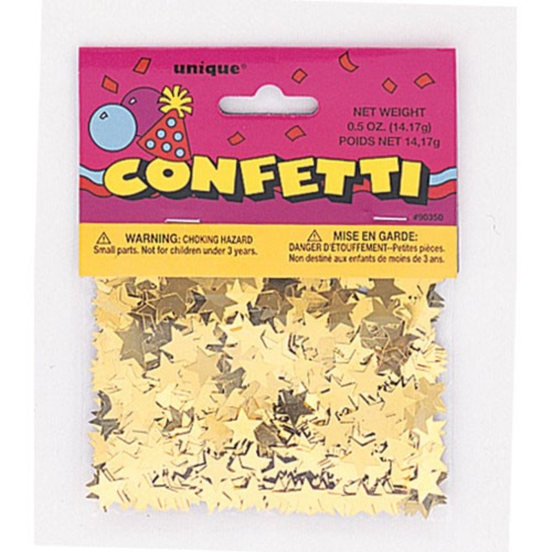 Golden star metallic sprinkle decoration 14g