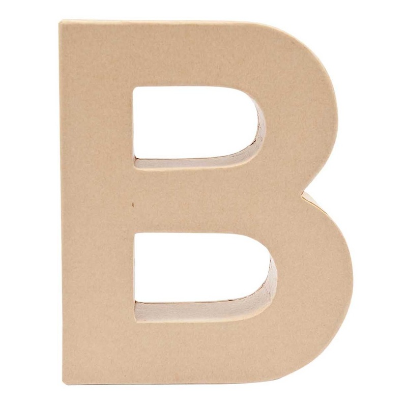 Paper mache letter B 17.5cm