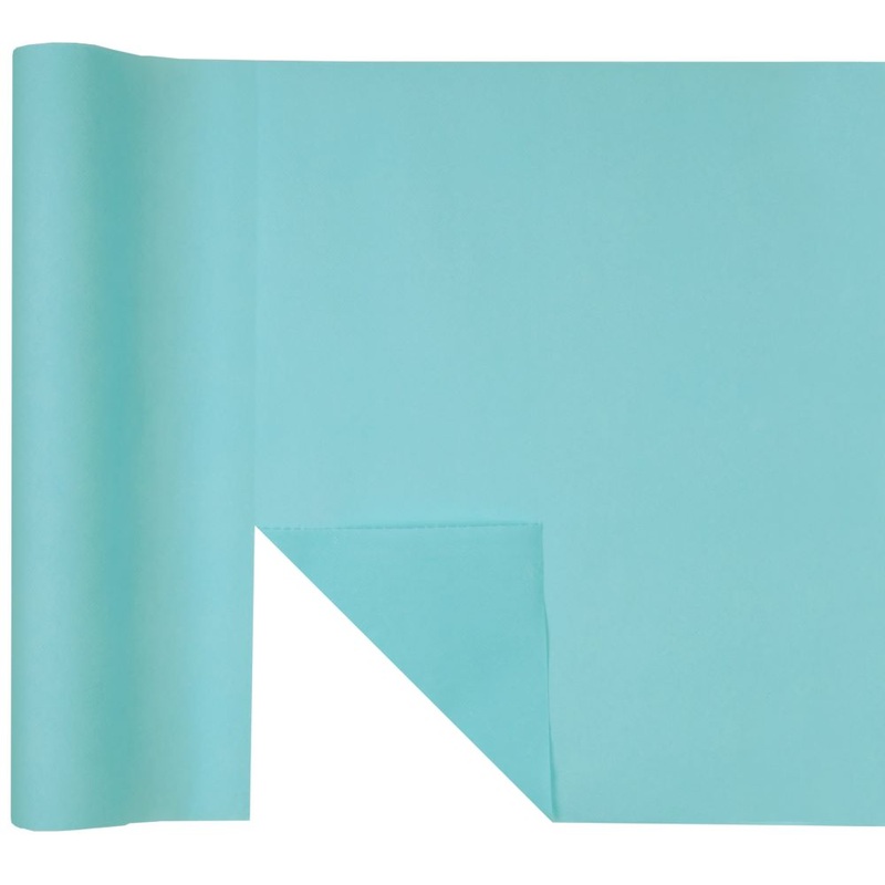 Plain table runner light blue 4.8m