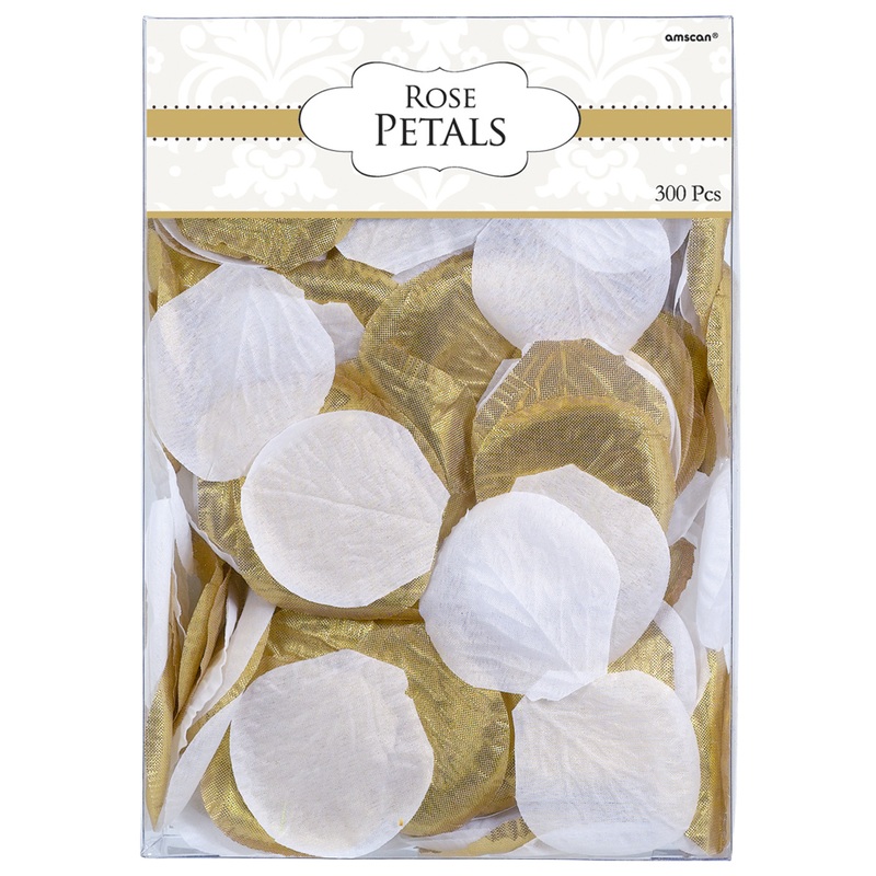 Rose sprinkle decoration Wedding Day white-gold