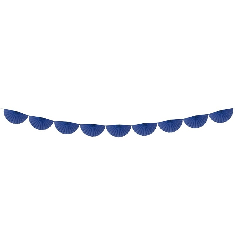 Rosette garland Daphne dark blue 3m x 30cm