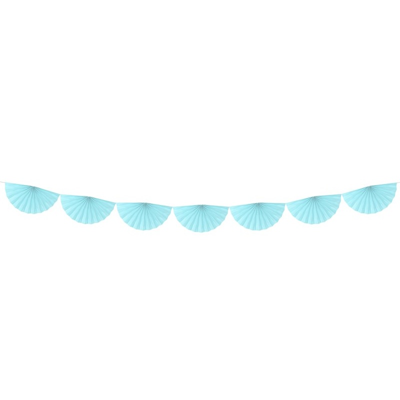 Rosette garland Daphne ice blue 3m x 40cm