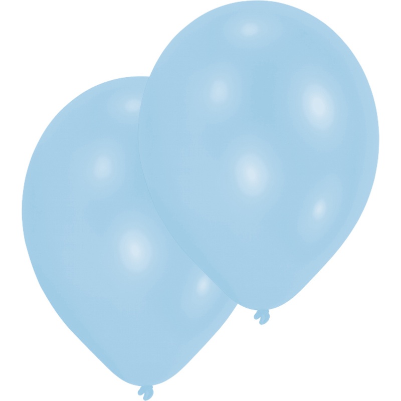Set of 10 air balloons light blue 27.5cm