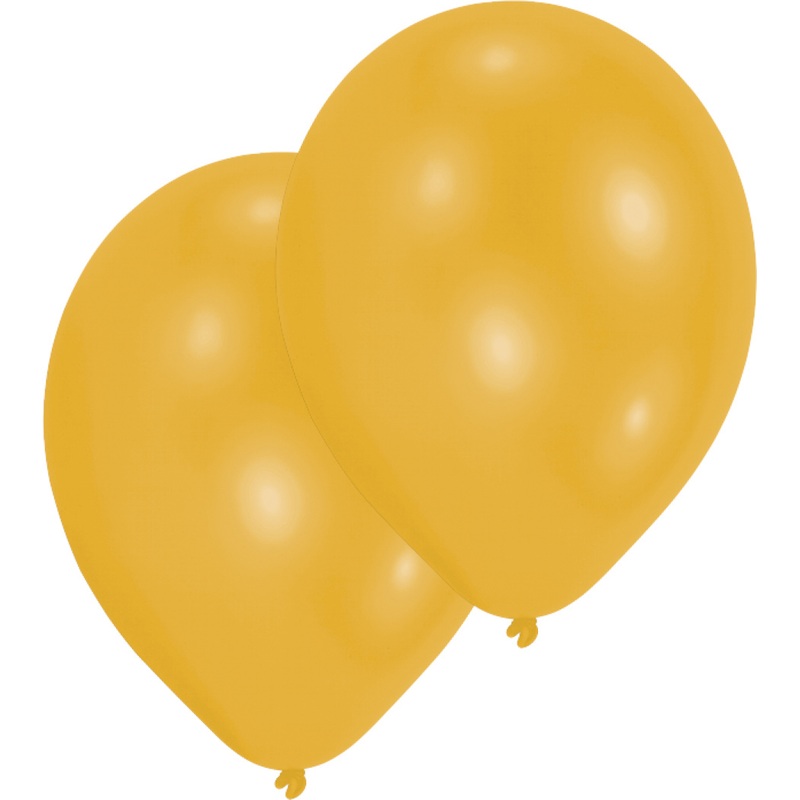 Set of 50 Gold Metallic Balloons 27.5 cm