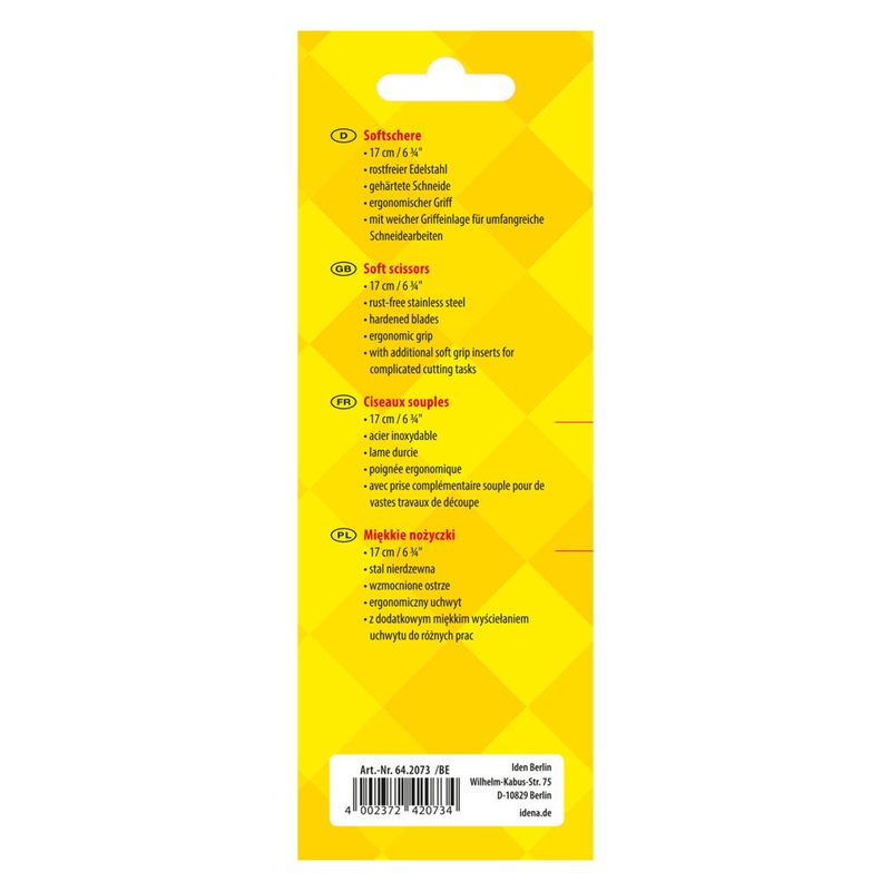 Softschere 6,75" blau rot