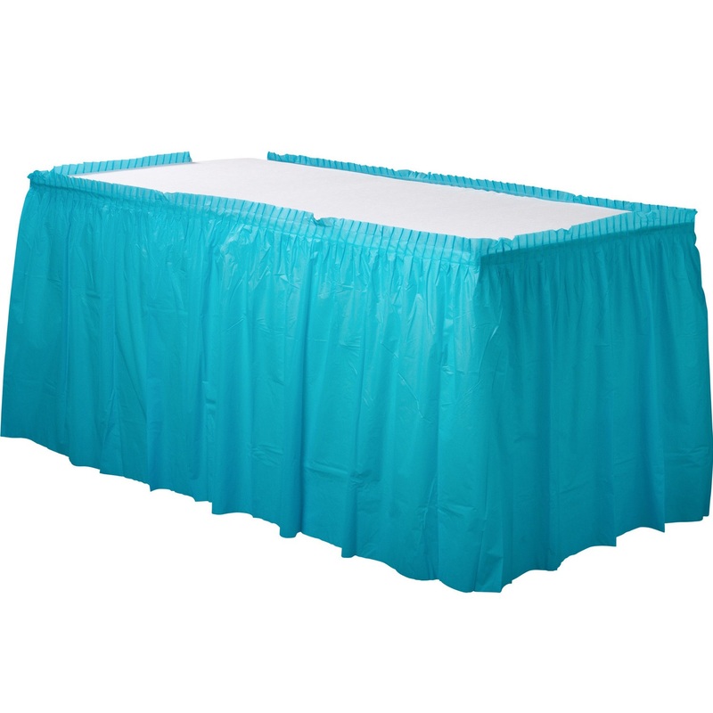 Table border Mila azure blue 4.26mx 73cm