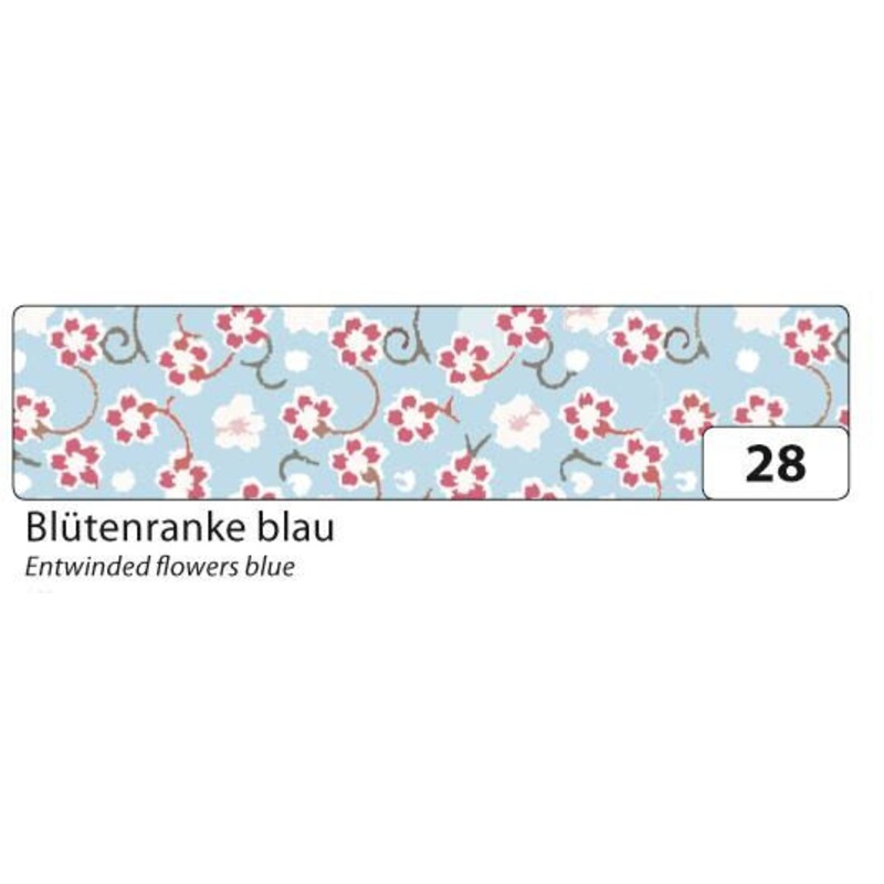 Washi Tape Bltenkrake blau 15mmx10m