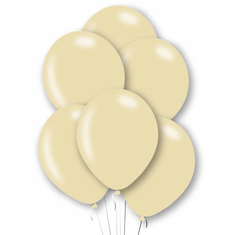 10 Ivory pearlescent latex balloons 27.5cm