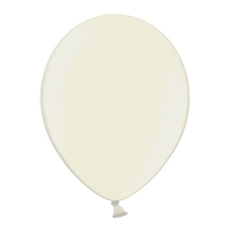 100 balloons Metallic Ivory 12cm
