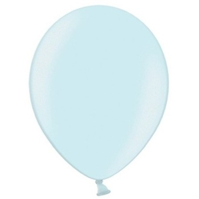 100 Celebration metallic balloons ice blue 25cm