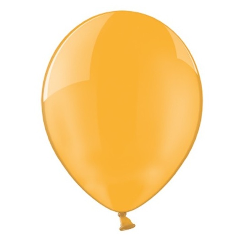 100 crystal balloons orange 13cm